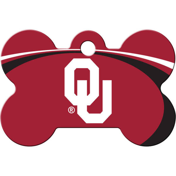 Oklahoma Sooners Dog Tag, Medium Bone