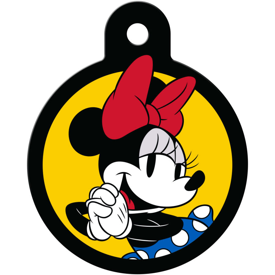 Mini Mouse Tag Minnie Mouse Dog Tag, Large Circle – Quick-Tag