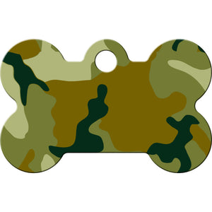 Camo Dog Tags, Small Bone