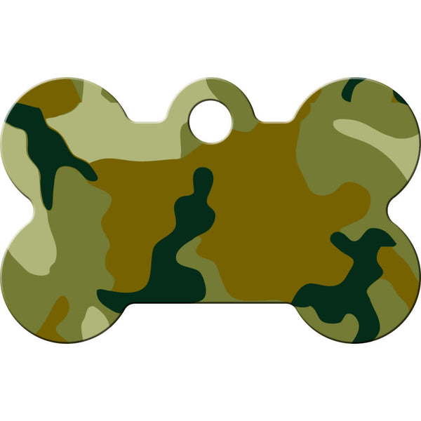 Camo Dog Tags, Small Bone