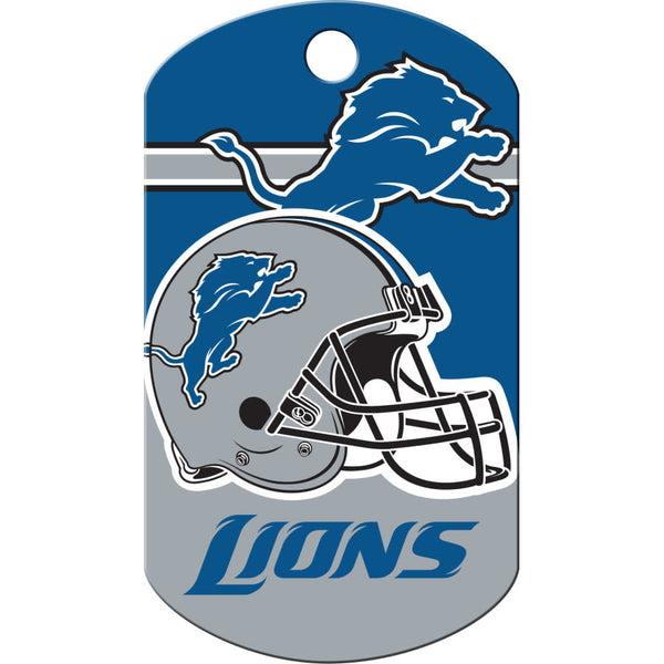 Detroit Lions Dog Tag, Military Shape