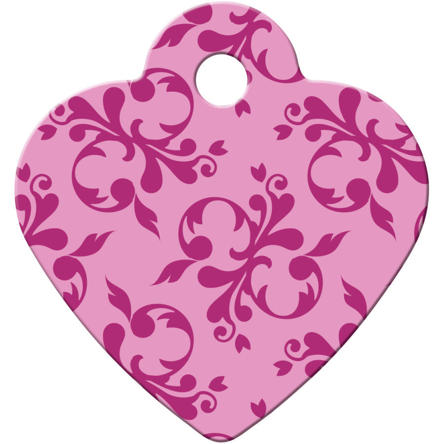Pink Scroll Pet ID Tags for Dogs and Cats ID Tag