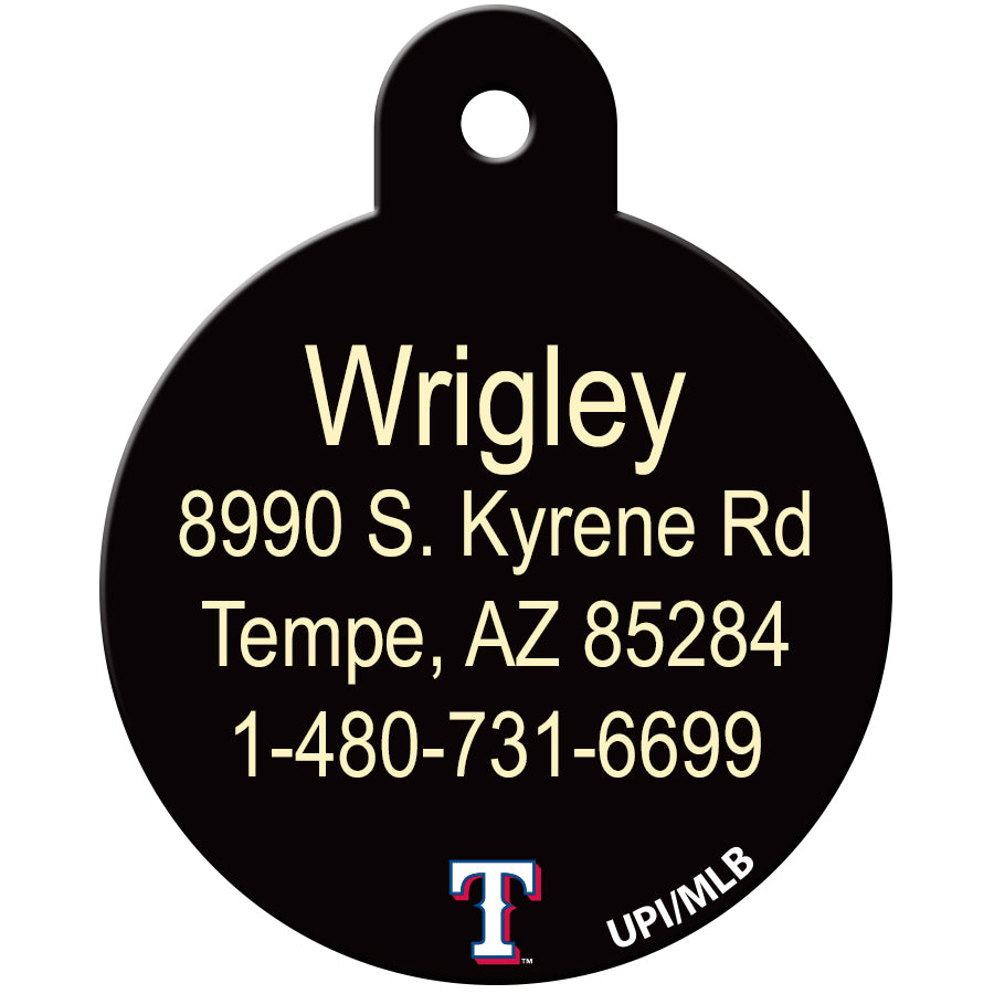 Texas Rangers Pet ID Tag for Dogs and Cats