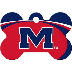 Mississippi Rebels Dog Tag, Medium Bone
