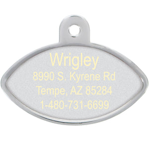 Los Angeles Chargers Dog Tag, Football Shape
