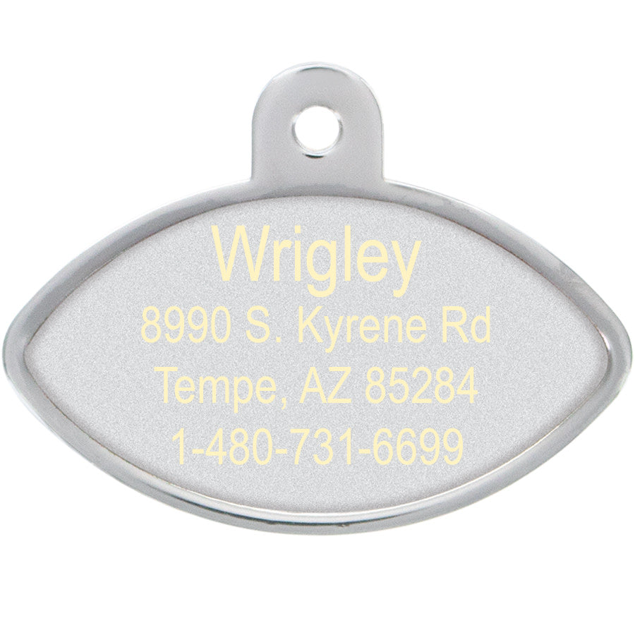 Los Angeles Chargers Dog Tag, Football Shape