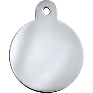 Large Bone Shape Dog Tag with Plated Brass Chrome by Quick-Tag