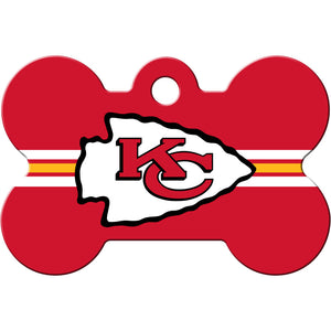 Kansas City Chiefs Dog Tag, Medium Bone
