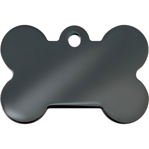 Medium Bone Shape Dog Tag with Plated Brass