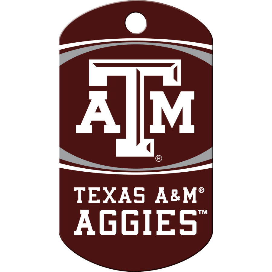Texas A&M Aggies Dog Tag, Military Shape