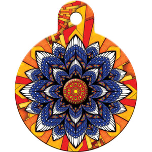 Phil Lewis Magpie Mandala Dog Tag, Large Circle