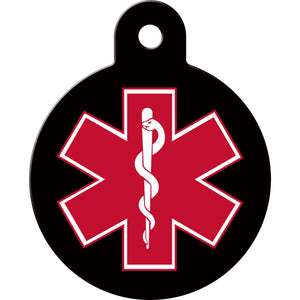 Medical ID Dog Tag, Large Circle