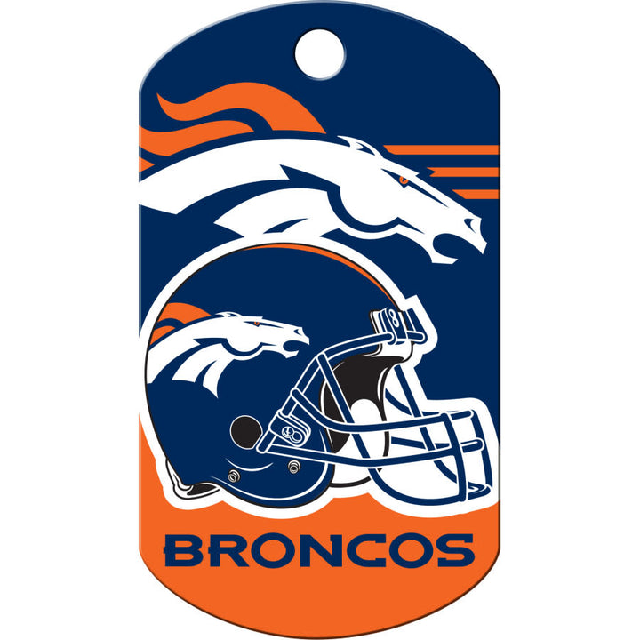 Denver Broncos Dog Tag, Military Shape