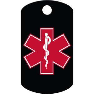 Medical ID Pet Tag, Military Shape