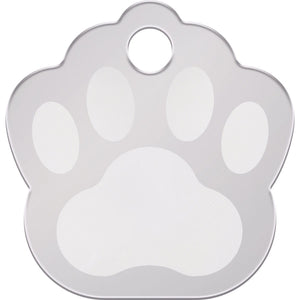 Small Paw Shape Dog Tag with Plated Brass