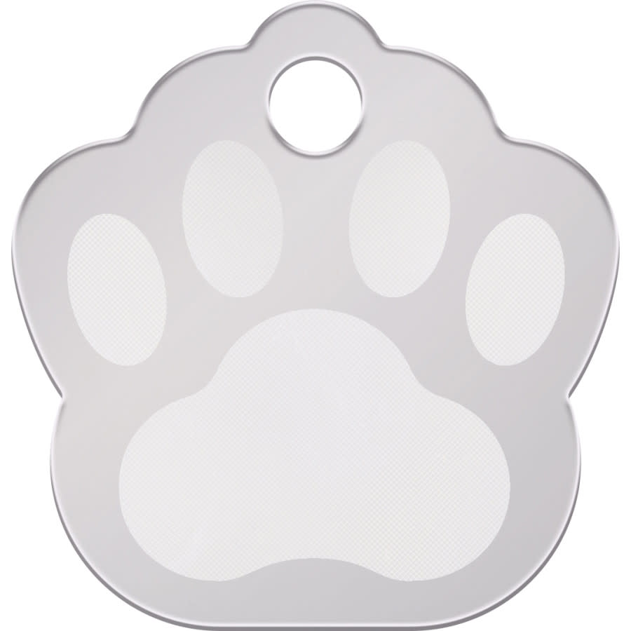 Small Paw Shape Dog Tag with Plated Brass