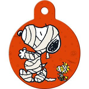 Snoopy Mummy Dog Tag, Large Circle