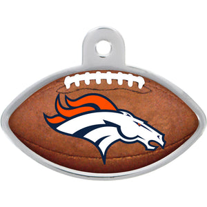 Denver Broncos Dog Tag, Football Shape
