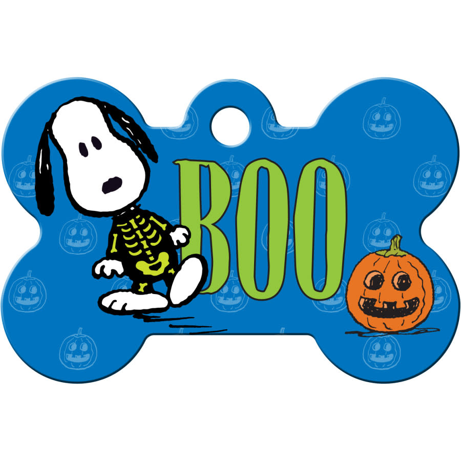 Snoopy Boo Dog Tag, Medium Bone