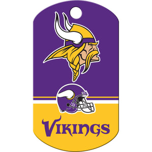 Minnesota Vikings Dog Tag, Military Shape