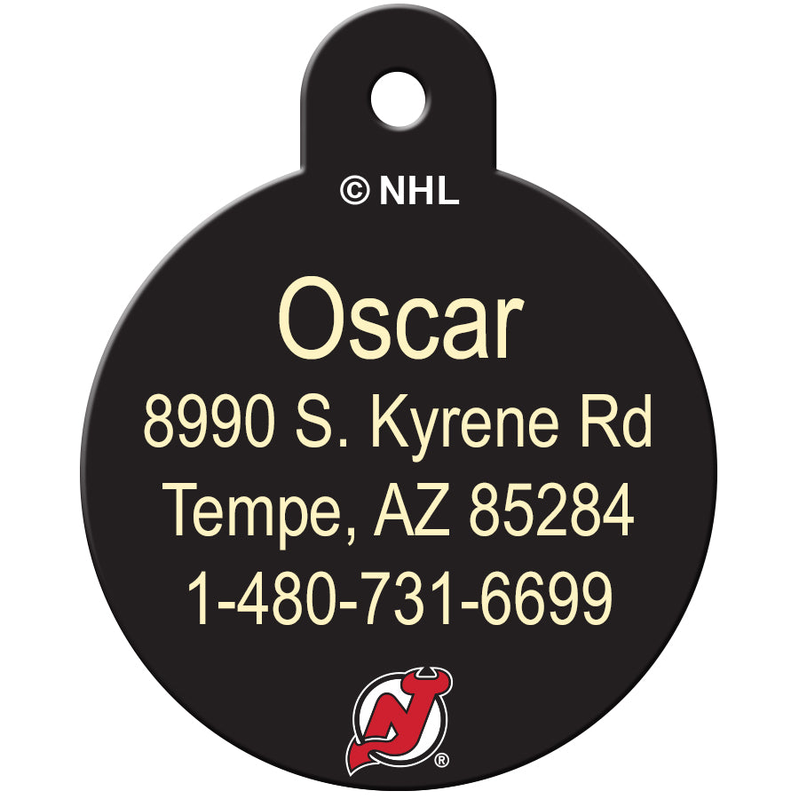 New Jersey Devils Pet ID Tag for Dogs and Cats