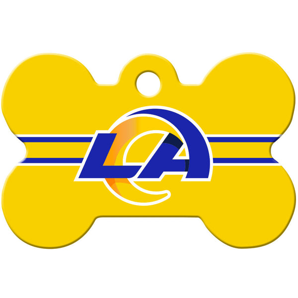 LA Rams Dog Tag, Medium Bone