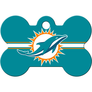 Miami Dolphins Dog Tag, Medium Bone