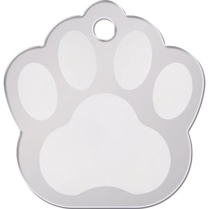 Large Paw Shape Dog Tag with Plated Brass
