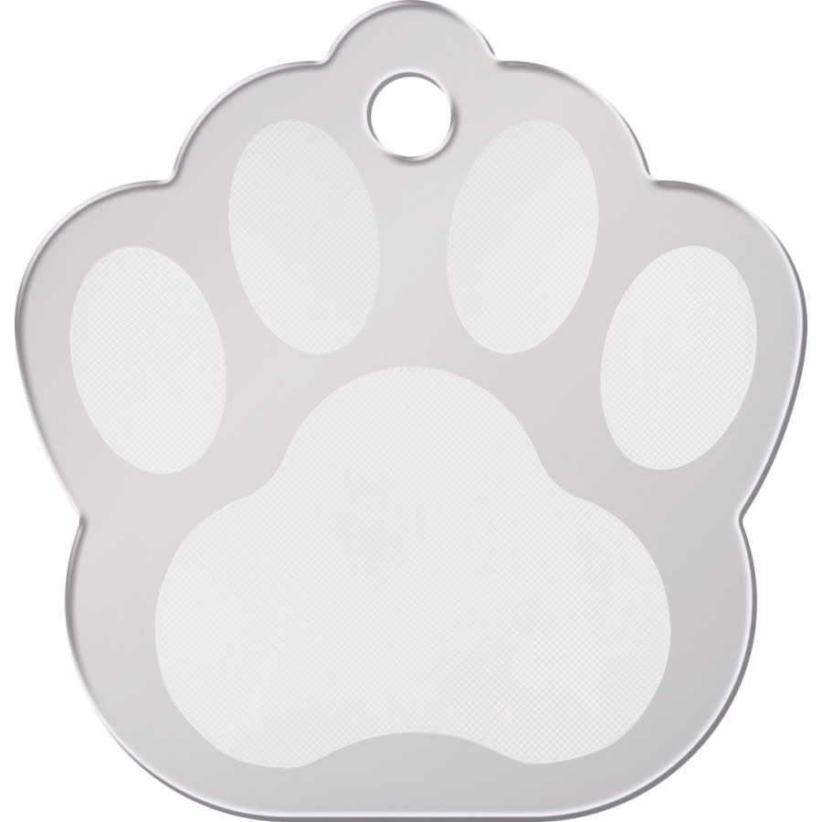 Large Paw Shape Dog Tag with Plated Brass