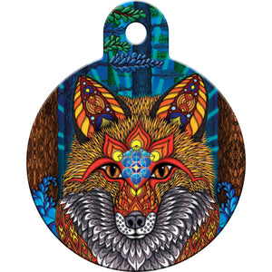 Phil Lewis Electric Fox Dog Tag, Large Circle