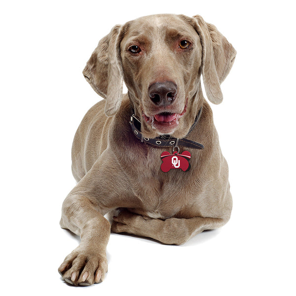 Oklahoma Sooners Dog Tag, Medium Bone