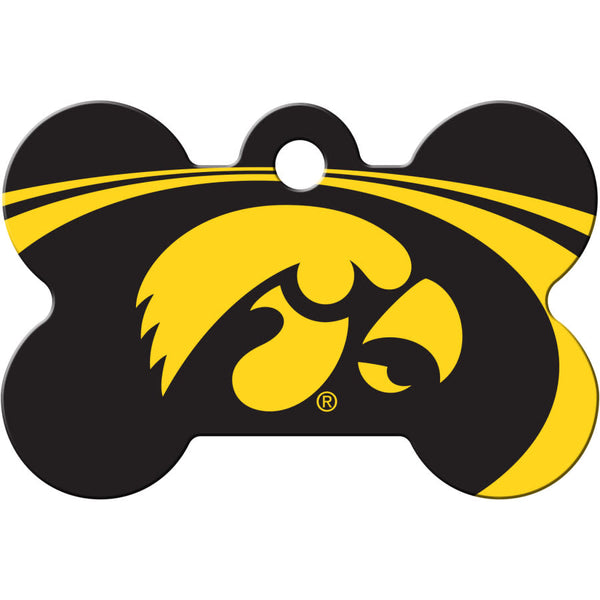 Iowa Hawkeyes Dog Tag, Medium Bone
