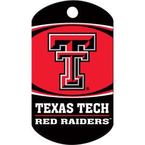 Texas Tech Red Raiders Dog Tag, Military Shape