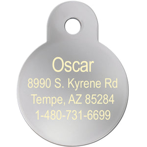 Small Dog Tag with Heart Inlay