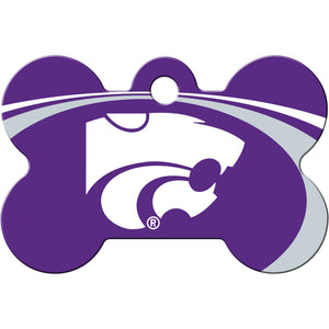 Kansas State Wildcats Dog Tag, Medium Bone
