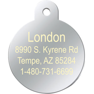 Large Dog Tag with Paw Print