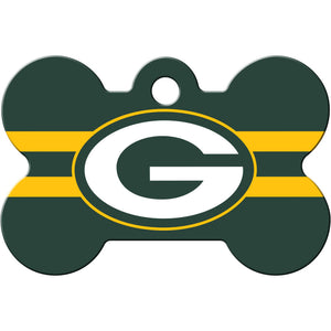Green Bay Packers Dog Tag, Medium Bone