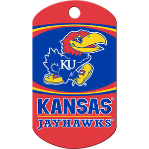 Kansas Jayhawks Dog Tag, Military Shape