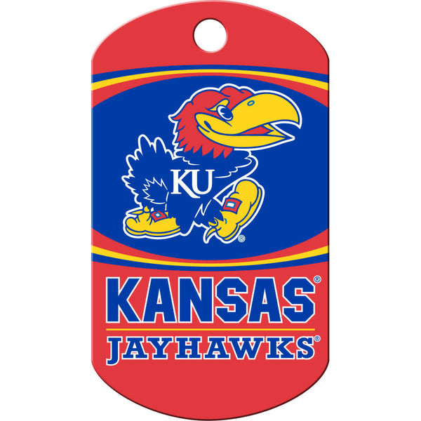 Kansas Jayhawks Dog Tag, Military Shape