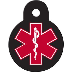 Medical ID Pet Tag, Small Circle