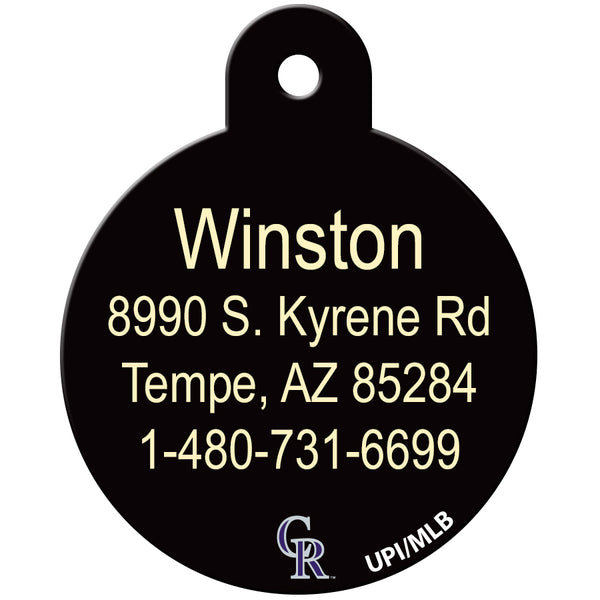 Colorado Rockies Pet ID Tag for Dogs and Cats
