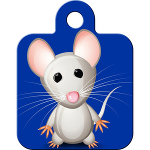 Grey Mouse Pet ID Tag for Dogs and Cats