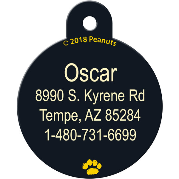 Charlie Brown Dog Tag, Large Circle