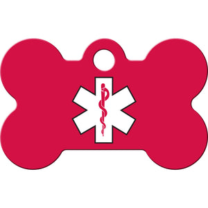 Medical ID Dog Tag, Small Bone