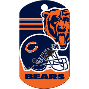 Chicago Bears Dog Tag, Military Shape
