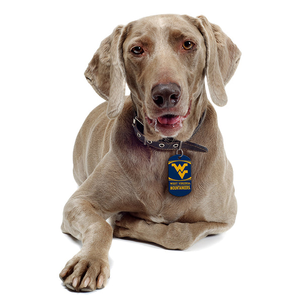 West Virginia Mountaineers Dog Tag, Military Shape