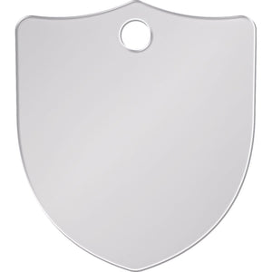 Shield Shape Pet Tag Front Back