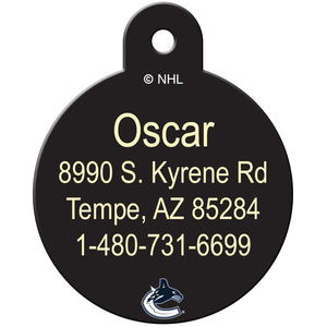 Vancouver Canucks Pet ID Tag for Dogs and Cats