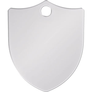 Shield Shape Dog Tag Front Back