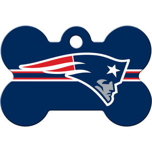 New England Patriots Dog Tag, Medium Bone